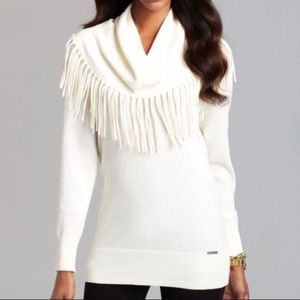 Michael Kors Fringe Cowl Neck Sweater